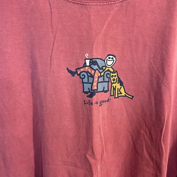 Life is good brand long sleeve shirt, size XL, color pink - Picture 3 of 7